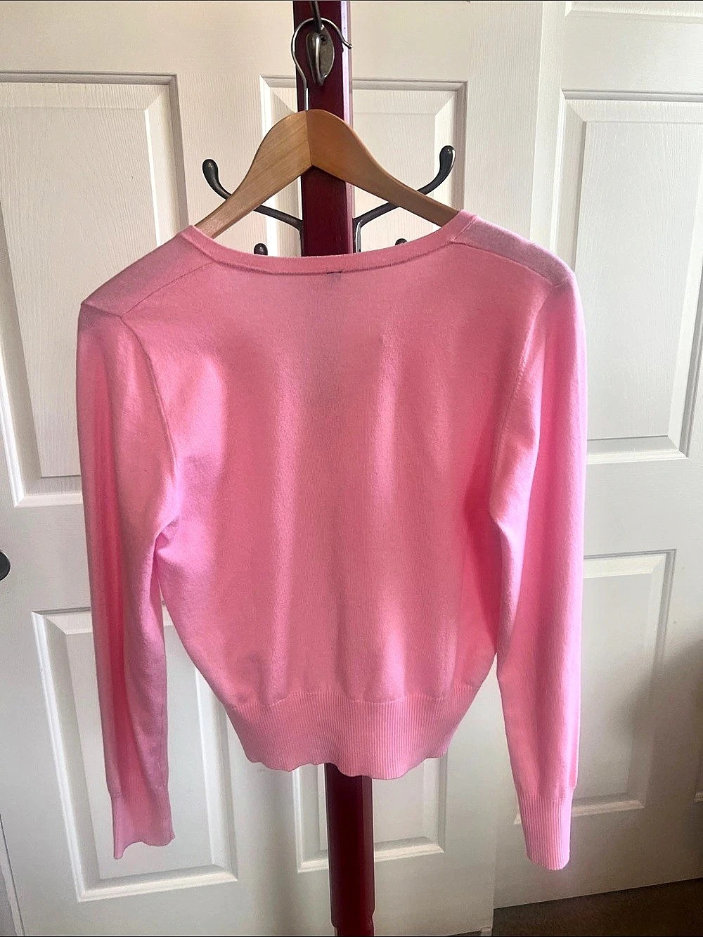 Pink Button-Front Sweater Size Medium - Picture 2 of 6